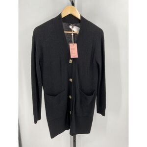 Quince Women's Baby Alpaca-Wool Oversized Cardigan Black S